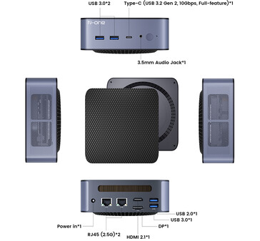 Connectivity ports of the N-one NPC Pro+ (Image source: N-one)