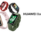 The Huawei Band 7 will be available in four colours, all with a thinner and lighter case than the Band 6. (Image source: Huawei)