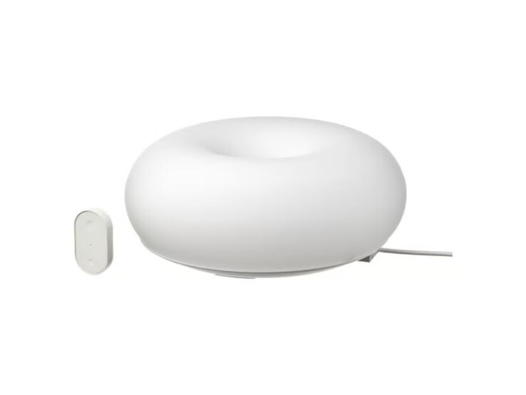 The Varmblixt LED table/wall lamp, dimmable smart/white glass colour and white spectrum, 30 cm. (Image source: IKEA)
