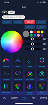 RGB settings