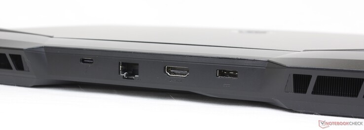 Rear: Thunderbolt 4 + DisplayPort, RJ45-LAN, HDMI 2.0, AC adapter