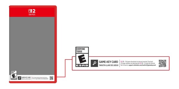 An example of the packaging for a Nintendo Switch 2 Game-Key Card. (Image source: Nintendo)