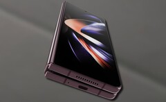 The display seam was clearly noticeable on the Samsung Galaxy Z Fold4. (Image source: Samsung/Notebookcheck - edited)