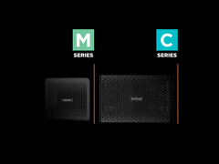 Zotac introduced new M series and C series mini PCs at Computex 2025. Pictured: two of the new mini PCs. (Image source: Zotac - edited)