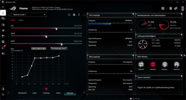 Manual adjustments in Armoury Crate