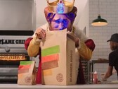 The Burger King gets a good look at the PS5. (Image source: @BurgerKing)