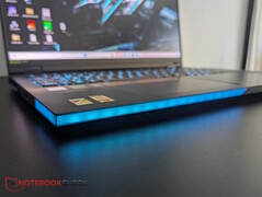 LED strip around the left edge