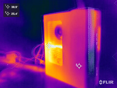 Heat development during the stress test (Asus ExpertCenter D9 SFF D900SC)