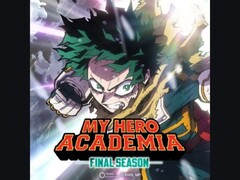 Promotional poster for My Hero Academia: Final Season featuring Izuku Midoriya (Deku) in action with glowing energy and intense expression, set against a dynamic background. (Image source: @MHAOfficial via X)