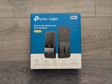 Retail packaging for the DL130 smart lock.