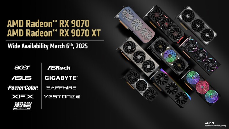 AMD's partners have a slew of RDNA 4 cards for launch day. (Image Source: AMD)