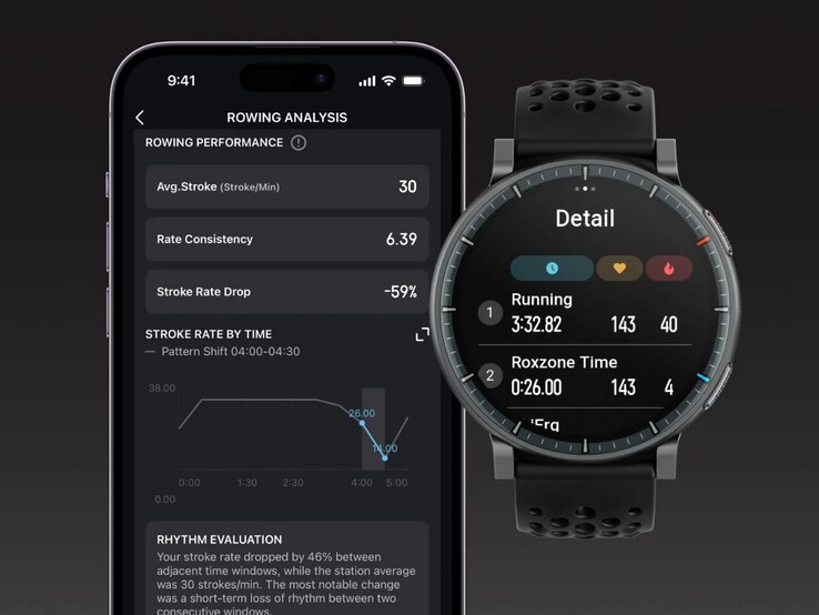 The Amazfit Active Max smartwatch's HYROX Analysis feature