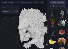 Model created with Backflip AI. (Screenshot 3D editor Backflip)