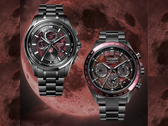 Pictured - the Citizen Attesa BY1005-73Z (left) and CC4077-71Z (right) againt a red moon background.
