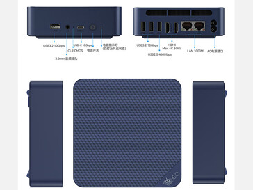 Design and port selection of the mini PC (Image source: Beelink)