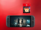 Final Fantasy 7 Rebirth shown on Switch 2 Game-Key Card and console (Image source: Square Enix, Nintendo of America)