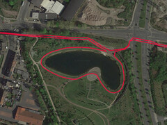 GPS test: Samsung Galaxy Fold 5G - Cycling around a lake