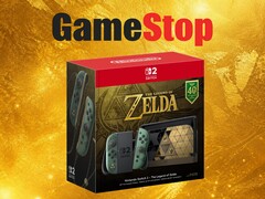 Zelda Switch 2 console shown with GameStop logo