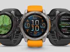 Garmin’s Fenix 8 (pictured) and related smartwatches have received beta version 17.27. (Image source: Garmin)