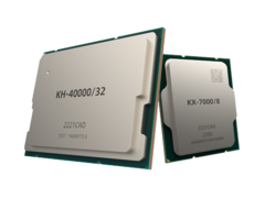 Zhaoxin processors successfully deploy DeepSeek-R1 AI models locally. Pictured: A KH-4000/32 and a KX-7000/8 processor offered by Zhaoxin. (Image source: Zhaoxin)