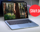 The 13-in MacBook Air (2025) on top of a table. (Image source: Notebookcheck - edited)