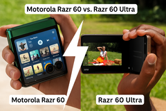 The Motorola Razr 60 and the Razr 60 Ultra look similar, but have a number of differences that potential buyers should be aware of. (Image source: AI generated)