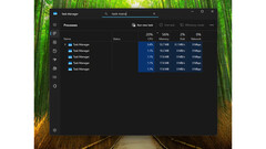 A screenshot from a Windows 11 test system that shows multiple instances of Task Manager in the background. (Image Source: Screen Grab)