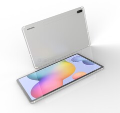 A render of what the Galaxy Tab S7+ will apparently look like. (Image source: Pigtou &amp; @OnLeaks)