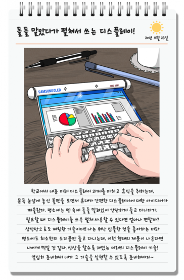 Samsung's rollable smartphone concept (image via Samsung Display)