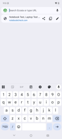 Keyboard in portrait mode
