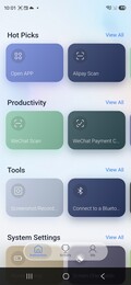 Interface of the Aaron Button app