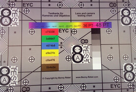 Test chart capture