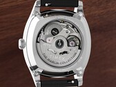 Rear view of the Timex Marlin Chatham Automatic showing its Miyota automatic movement through the exhibition caseback