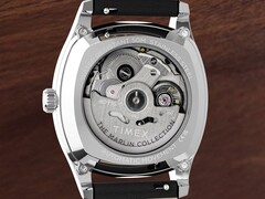 Rear view of the Timex Marlin Chatham Automatic showing its Miyota automatic movement through the exhibition caseback