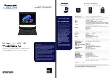 Panasonic Toughbook FZ-34 specifications