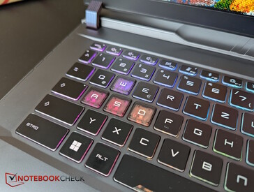 WASD keys, no fn key on the left