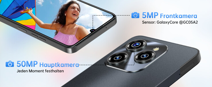 The front camera offers a fairly high resolution. (Image source: Oukitel)