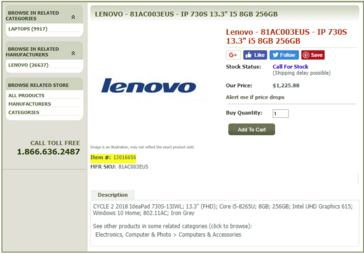 Lenovo IdeaPad 730 entry. (Source: Neobits)