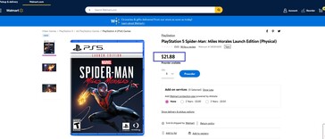 PS5 Miles Morales for US$21.88. (Image source: Walmart)