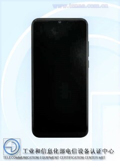 Display with teardrop notch (Source: TENAA)