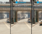 A side-by-side comparison of the models running Cyberpunk 2077 (image source: Digital Foundry YT)