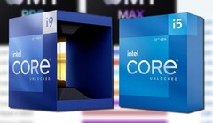 Alder Lake vs. Apple Silicon: PassMark CPU Mark chart is headed by the i9-12900K and i5-12600K. (Image source: Intel/Apple/PassMark - edited)