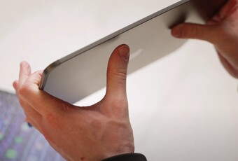 13-inch iPad Pro 2024 after the first bend tests.