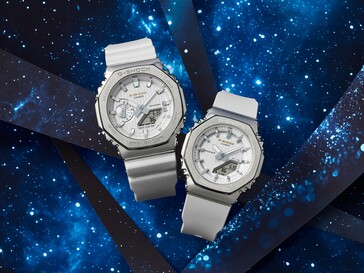 The White GM-2110SH-7A and GM-S2110SH-7A capture the brilliance of a magical shooting star. (Image source: Casio)