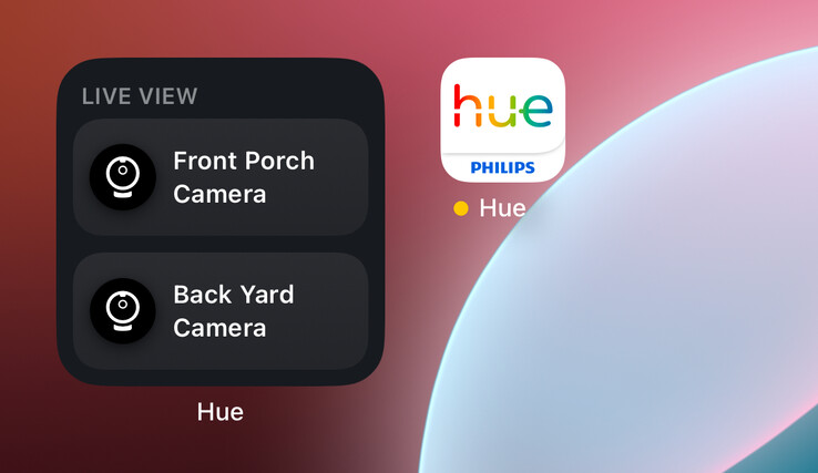 The upcoming Philips Hue Secure video live stream widget. (Image source: Philips Hue)