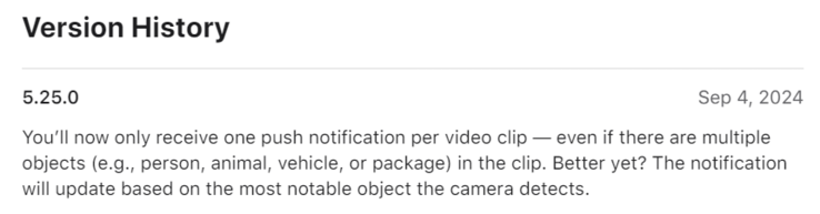 The changelog for Philips Hue app update version 5.25. (Image source: Philips Hue)