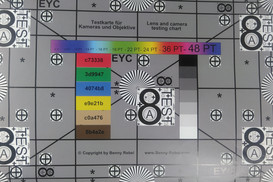 Shot of the test chart