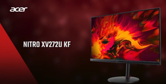 The Nitro XV272U KF has a 300 Hz refresh rate and 10-bit colour depth. (Image source: Acer)