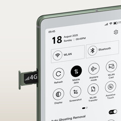 The Viwoods AiPaper Reader has optional 4G wireless connectivity. (Image source: Viwoods)