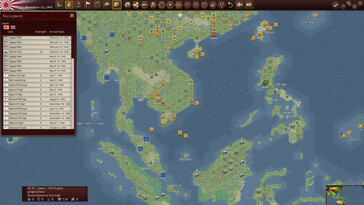 Pictured: A gameplay screenshot from Warplan Pacific.